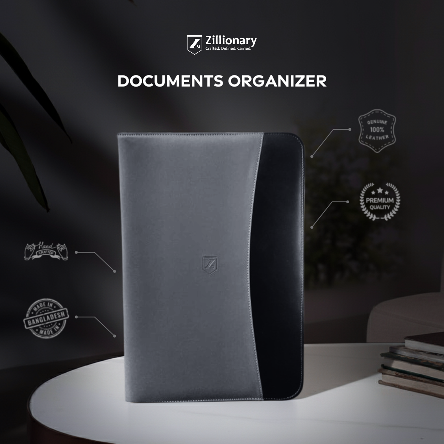 Zillionary Premium Document Organizer Grey - Image 2